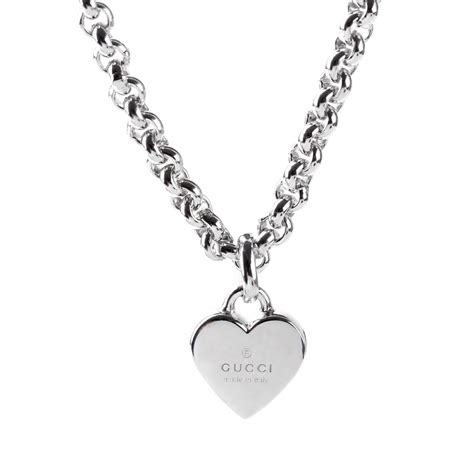 gucci heart necklace womens|vintage Gucci chain necklace.